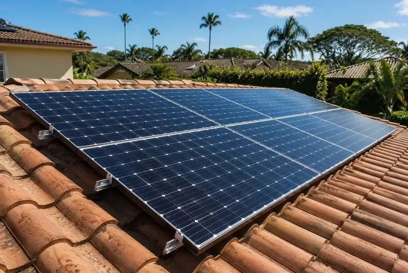 Installation de panneaux solaires aux Salles-sur-Verdon